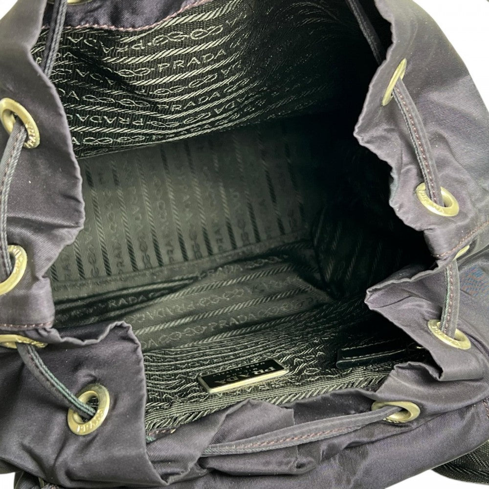PRADA プラダ リュック B4650 ネイビー 紺 シルバー金具 レディース【中古品】