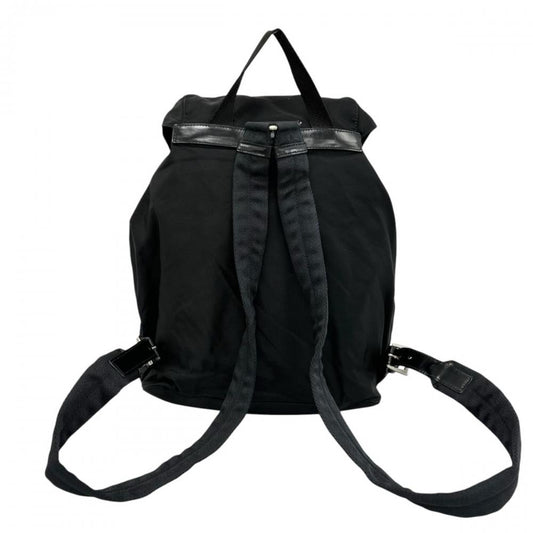 PRADA プラダ リュック バックパック トライアングルロゴ ナイロン ブラック 黒 シルバー金具 レディース【中古品】