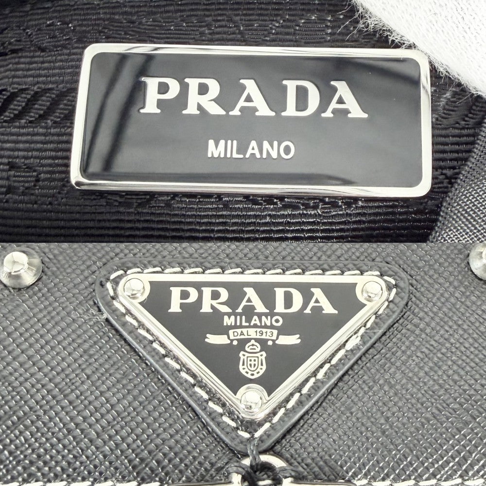 PRADA プラダ リュック テスート ロボット バックパック トライアングルロゴ メンズ レディース 1BZ811 ナイロン レザー ブラック 黒 シルバー金具 ユニセックス【中古品】