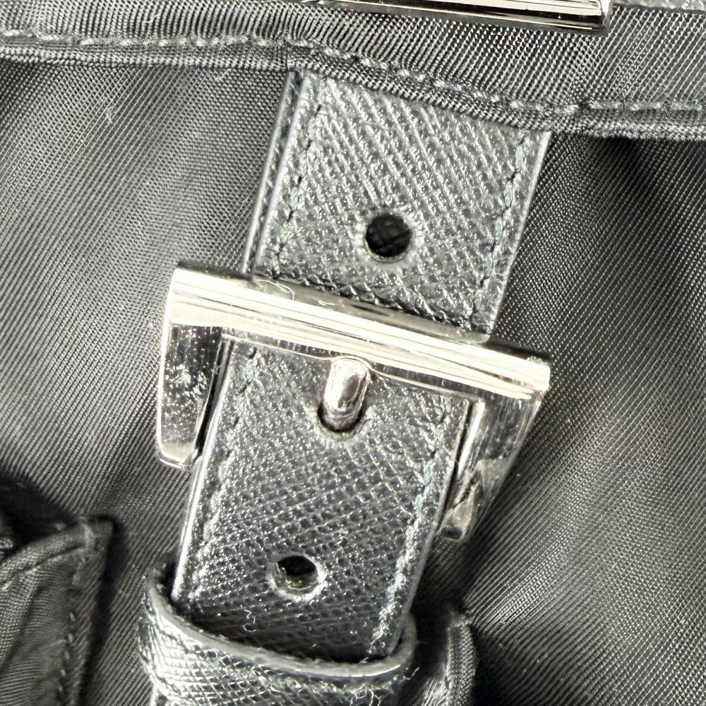 PRADA プラダ リュック テスート ロボット バックパック トライアングルロゴ メンズ レディース 1BZ811 ナイロン レザー ブラック 黒 シルバー金具 ユニセックス【中古品】