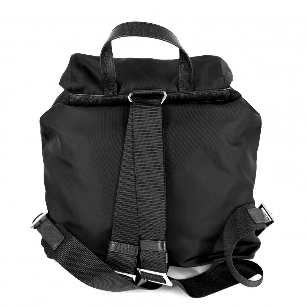 PRADA プラダ リュック テスート ロボット バックパック トライアングルロゴ メンズ レディース 1BZ811 ナイロン レザー ブラック 黒 シルバー金具 ユニセックス【中古品】