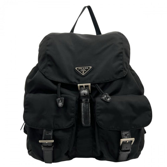 PRADA プラダ リュック ヴェラ テスート B2811 ナイロン ブラック 黒 シルバー金具 レディース【中古品】