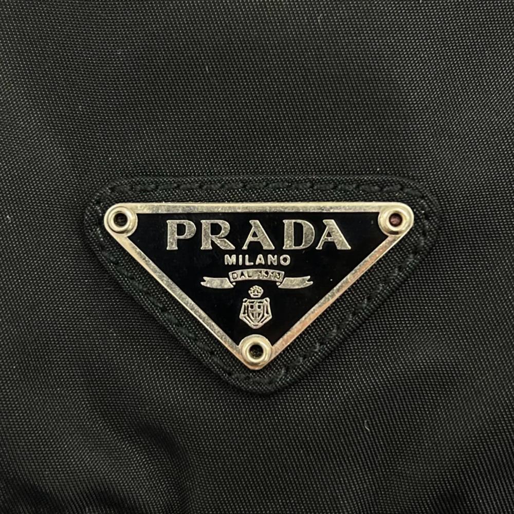 PRADA プラダ リュック ヴェラ テスート B2811 ナイロン ブラック 黒 シルバー金具 レディース【中古品】