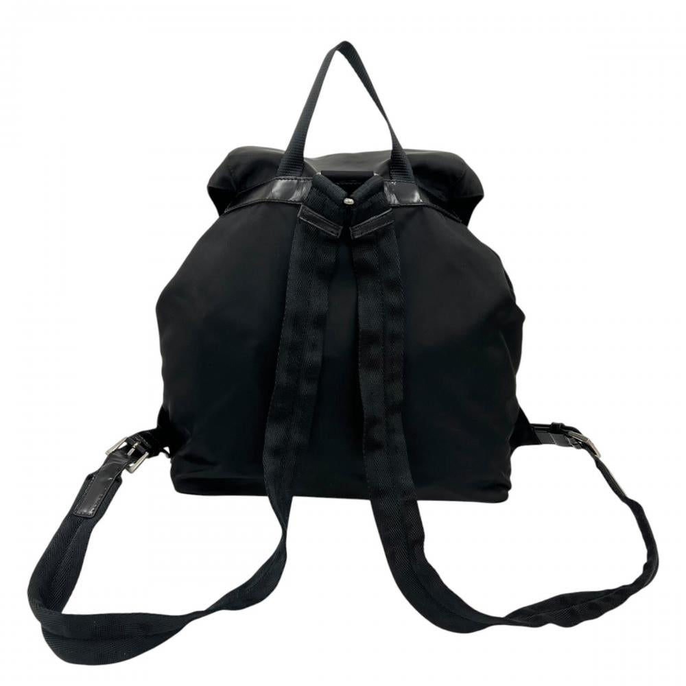 PRADA プラダ リュック ヴェラ テスート B2811 ナイロン ブラック 黒 シルバー金具 レディース【中古品】