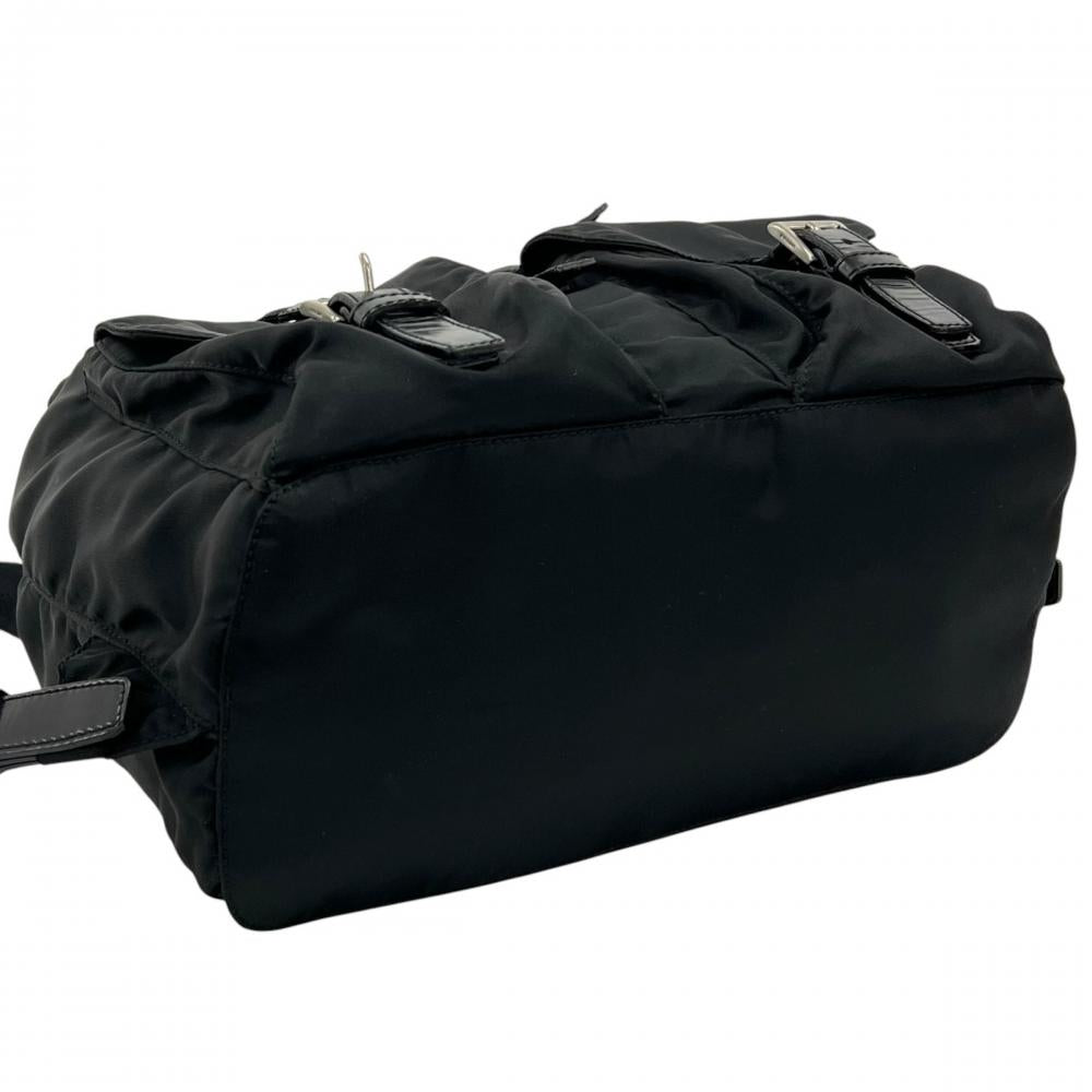 PRADA プラダ リュック ヴェラ テスート B2811 ナイロン ブラック 黒 シルバー金具 レディース【中古品】