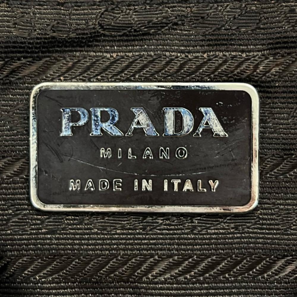 PRADA プラダ リュック テスート バックパック B6677 ナイロン レザー カーキ シルバー金具 レディース【中古品】