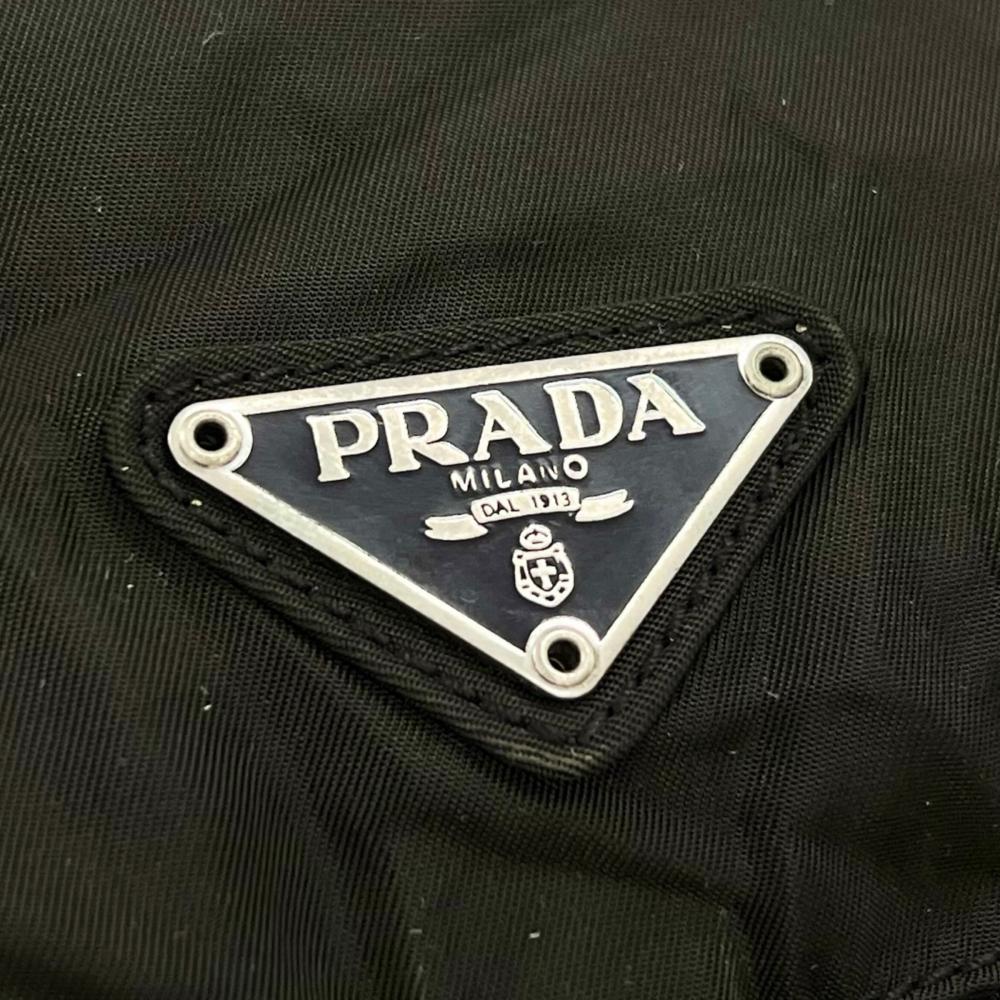 PRADA プラダ リュック テスート バックパック B6677 ナイロン レザー カーキ シルバー金具 レディース【中古品】