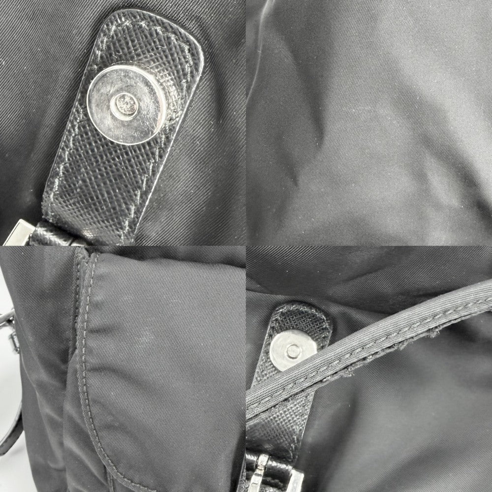 PRADA プラダ リュック トライアングルロゴ バックパック メンズ レディース ナイロン ブラック 黒 シルバー金具 ユニセックス【中古品】
