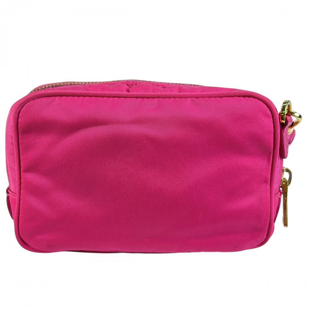 PRADA プラダ ショルダーバッグ テスート フィオッコ リボン 1N1727 ナイロン ピンク ゴールド金具 レディース【中古品】