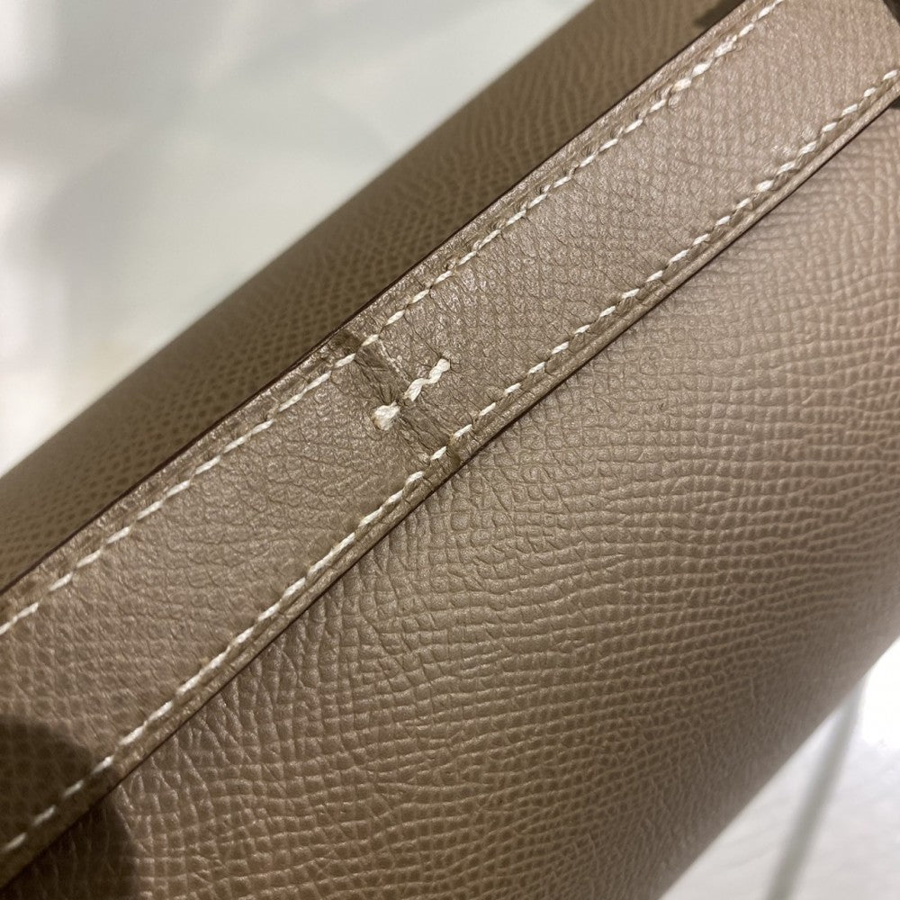 HERMES エルメス ショルダーバッグ コンスタンス24 ポシェット ブラウン 本革 かばん 鞄 Y刻印 ヴォーエプソン エトゥープ シルバー金具 レディース 2020年【中古品】