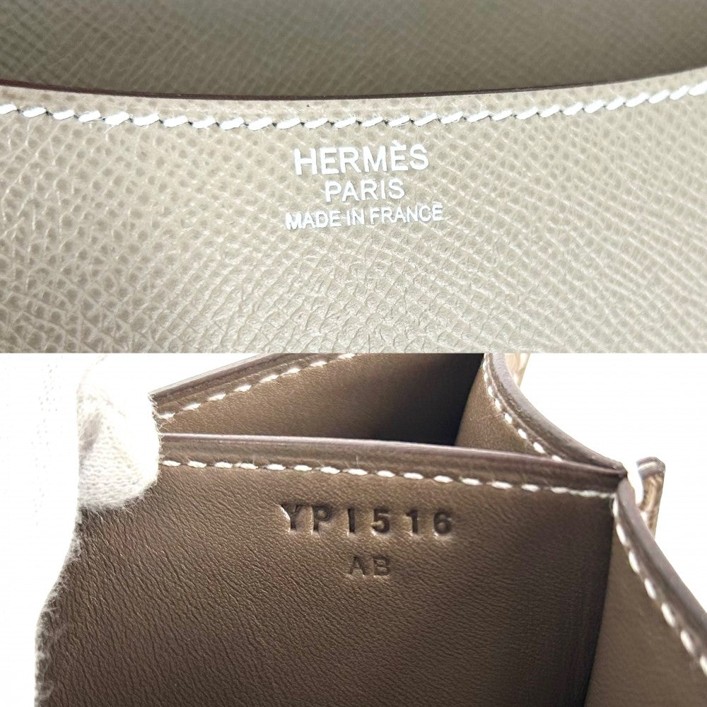 HERMES エルメス ショルダーバッグ コンスタンス24 ポシェット ブラウン 本革 かばん 鞄 Y刻印 ヴォーエプソン エトゥープ シルバー金具 レディース 2020年【中古品】