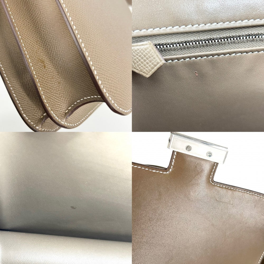 HERMES エルメス ショルダーバッグ コンスタンス24 ポシェット ブラウン 本革 かばん 鞄 Y刻印 ヴォーエプソン エトゥープ シルバー金具 レディース 2020年【中古品】