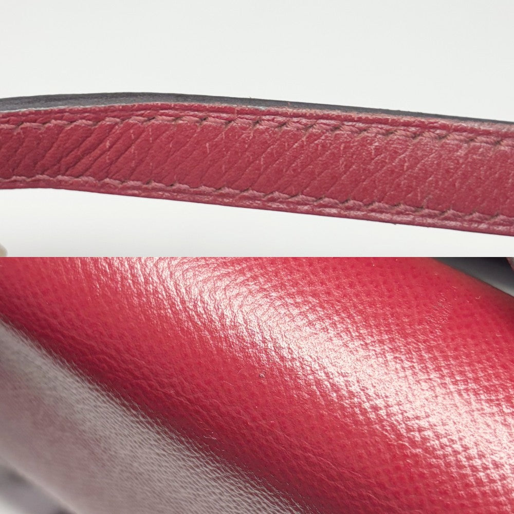 【開店SALE】 HERMES エルメス ショルダーバッグ コンスタンスミニ ポシェット 革 かばん 鞄 X刻印 ヴォーエプソン レッド 赤 ゴールド金具 レディース 2016年【中古品】