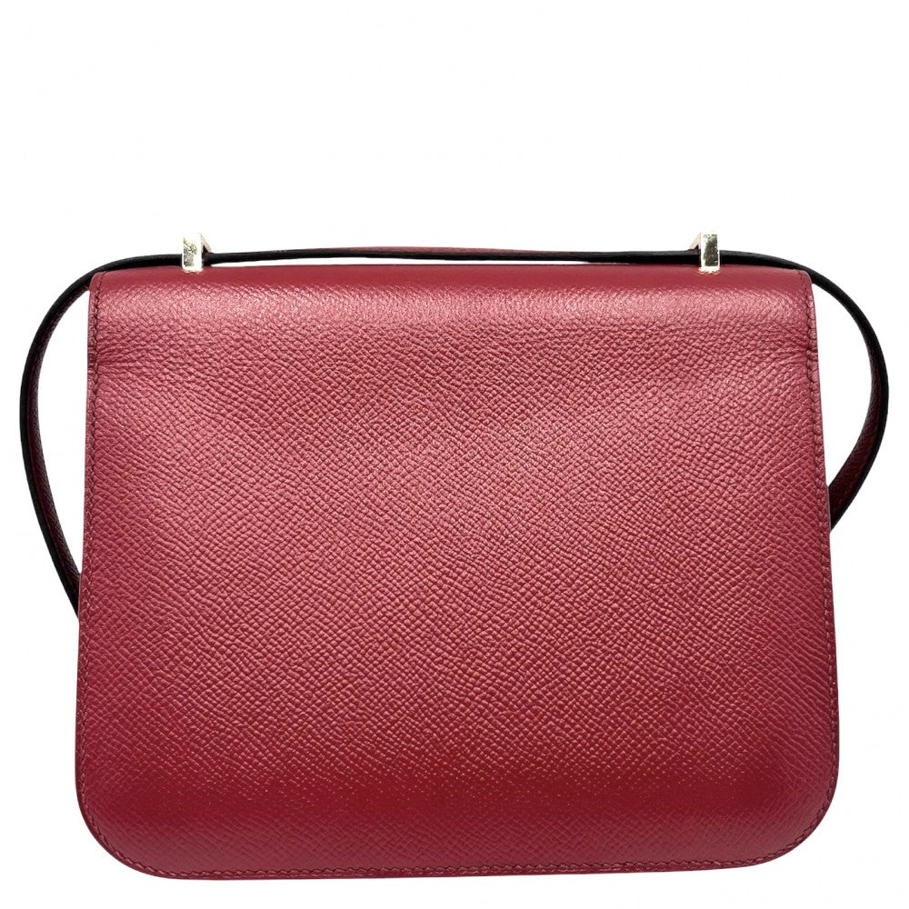 【開店SALE】 HERMES エルメス ショルダーバッグ コンスタンスミニ ポシェット 革 かばん 鞄 X刻印 ヴォーエプソン レッド 赤 ゴールド金具 レディース 2016年【中古品】