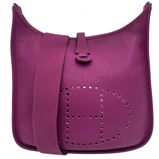 HERMES エルメス ショルダーバッグ エブリン1PM Hロゴ □JO刻印 トリヨン ピンクパープル シルバー金具 レディース 2011年【中古品】