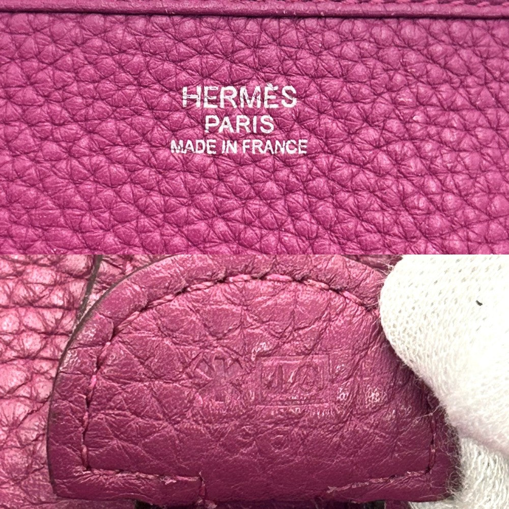 HERMES エルメス ショルダーバッグ エブリン1PM Hロゴ □JO刻印 トリヨン ピンクパープル シルバー金具 レディース 2011年【中古品】