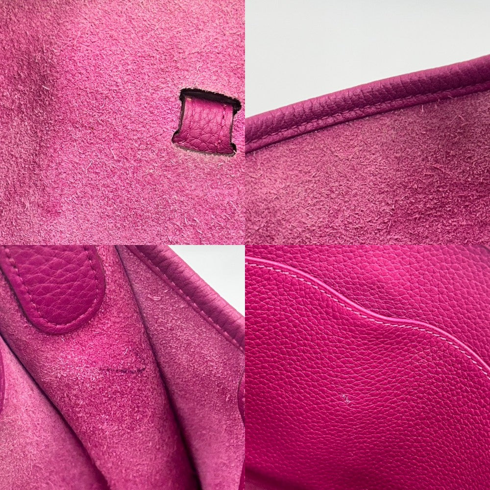 【開店SALE】 HERMES エルメス ショルダーバッグ エブリン1PM Hロゴ □JO刻印 トリヨン ピンクパープル シルバー金具 レディース 2011年【中古品】