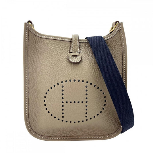 【開店SALE】 HERMES エルメス ショルダーバッグ エブリンTPM エトゥープ W刻印 ベージュ ゴールド金具 レディース 2024年【中古品】