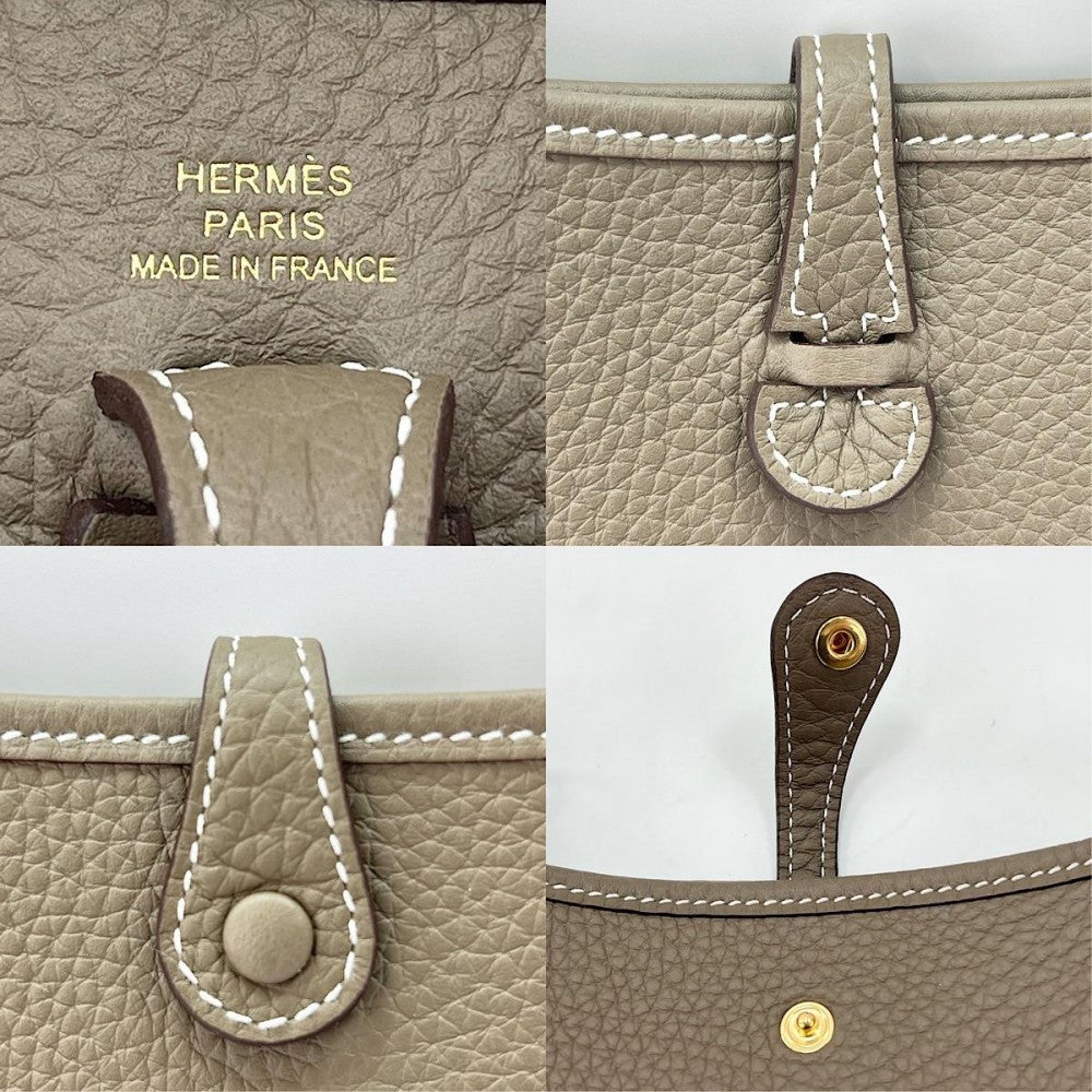 HERMES エルメス ショルダーバッグ エブリンTPM エトゥープ W刻印 ベージュ ゴールド金具 レディース 2024年【中古品】