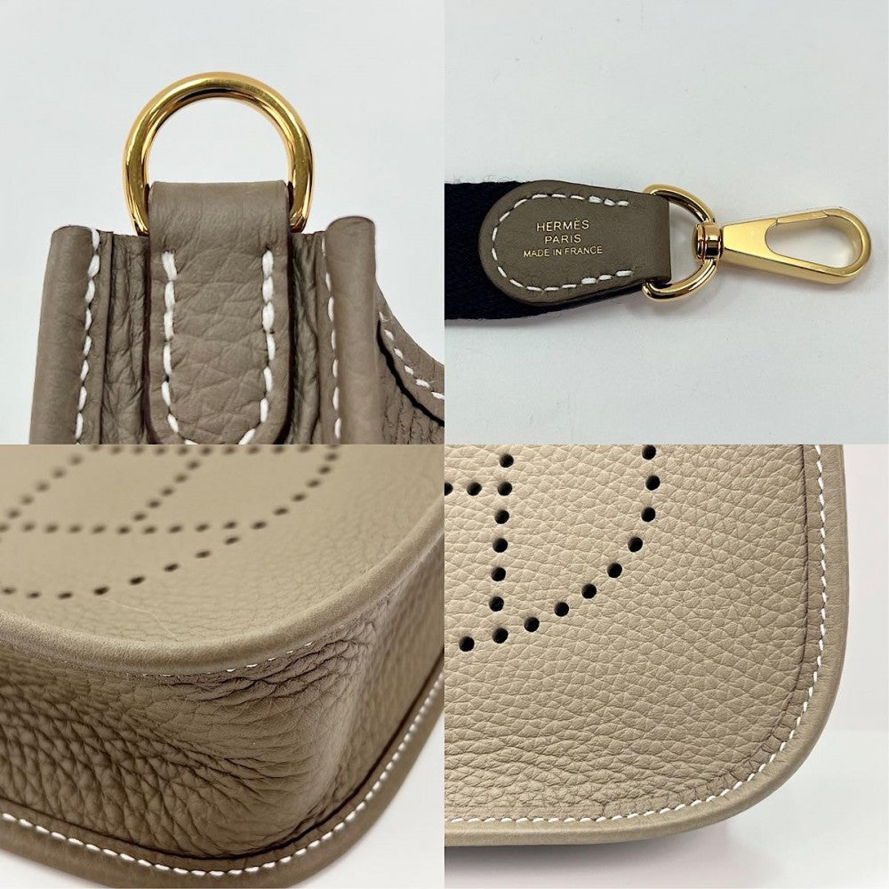 HERMES エルメス ショルダーバッグ エブリンTPM エトゥープ W刻印 ベージュ ゴールド金具 レディース 2024年【中古品】