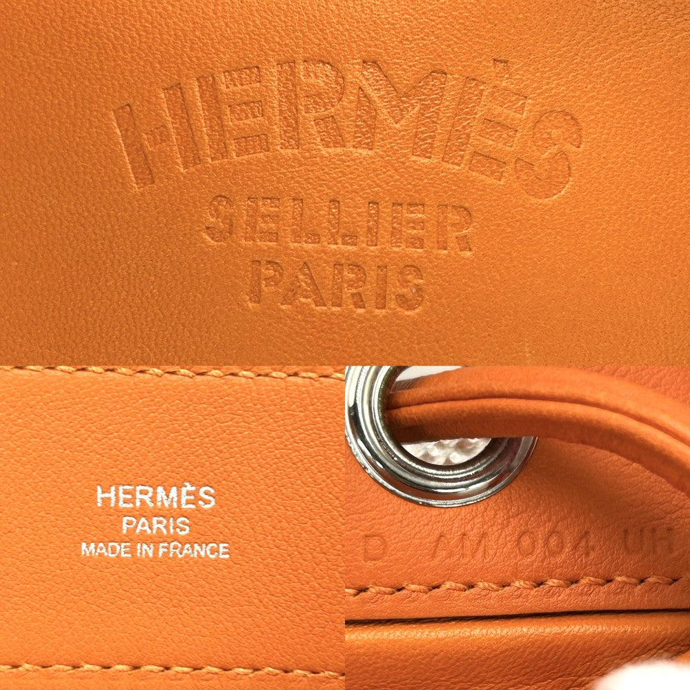 HERMES エルメス ショルダーバッグ アリーヌミニ ポシェット メンズ レディース D レザー オレンジ シルバー金具 ユニセックス 2019年【中古品】