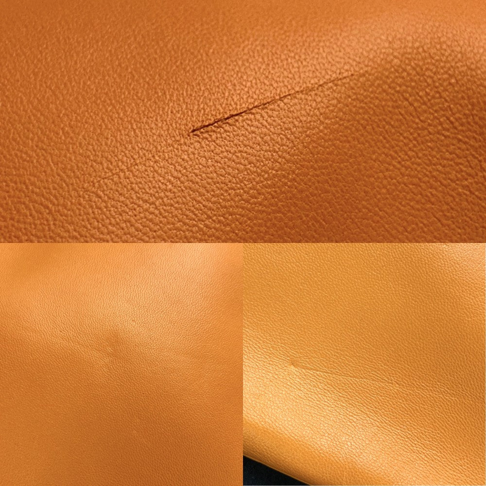 HERMES エルメス ショルダーバッグ アリーヌミニ ポシェット メンズ レディース D レザー オレンジ シルバー金具 ユニセックス 2019年【中古品】