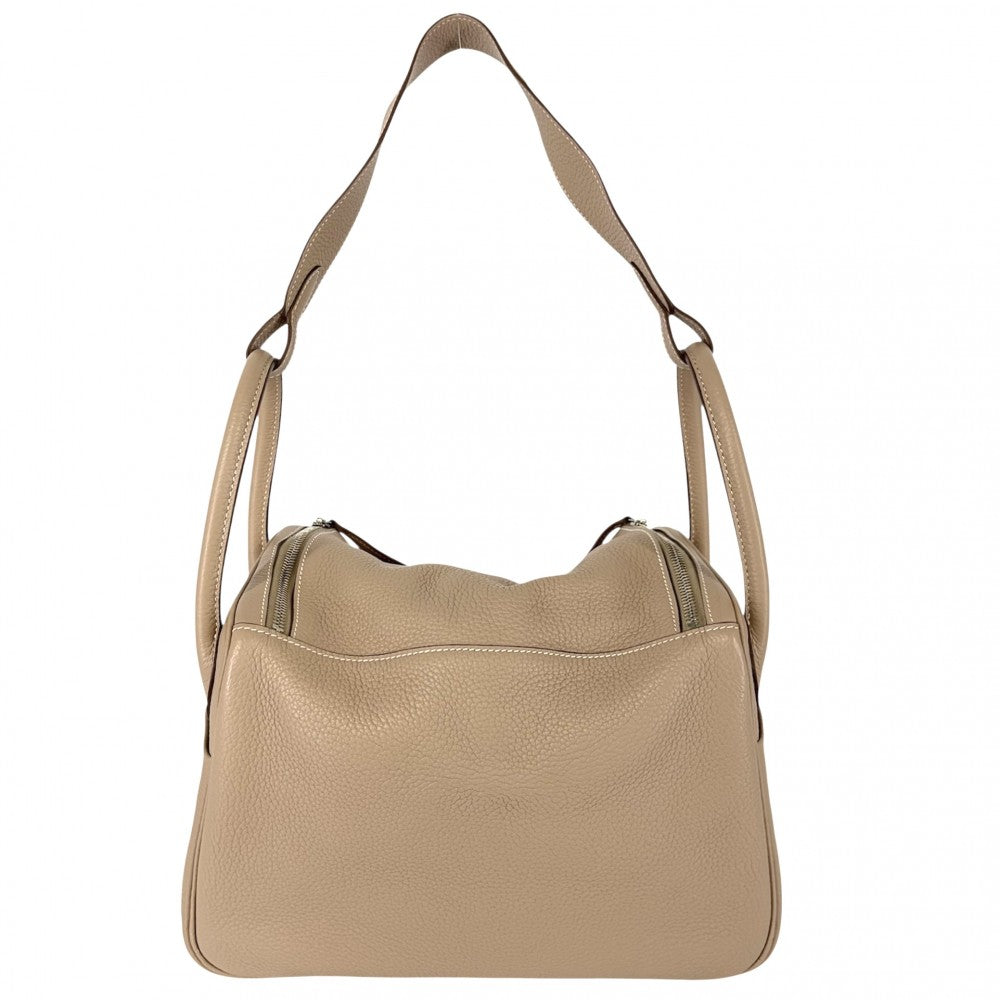 HERMES エルメス 2WAY リンディ30 ハンドバッグ ショルダーバッグ □Q刻印 トリヨンクレマンス ブラウン 茶 シルバー金具 レディース 2013年【中古品】