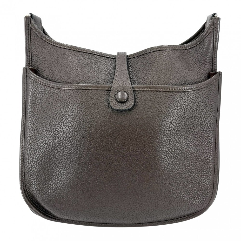HERMES エルメス ショルダーバッグ エブリンPM 3 Evelyne □M刻印 レザー ブラウン 茶 シルバー金具 レディース 2009年【中古品】