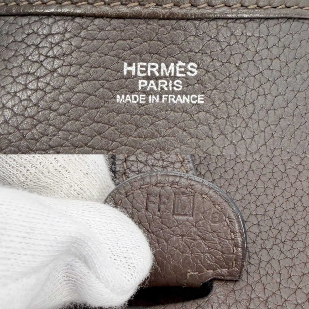 HERMES エルメス ショルダーバッグ エブリンPM 3 Evelyne □M刻印 レザー ブラウン 茶 シルバー金具 レディース 2009年【中古品】