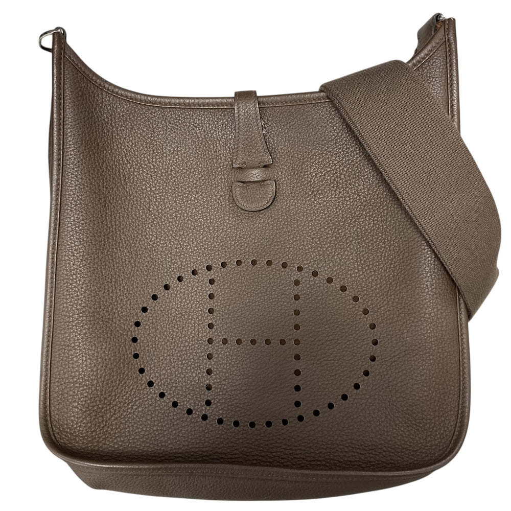 HERMES エルメス ショルダーバッグ エブリン3PM Evelyne □M刻印 レザー ブラウン 茶 シルバー金具 レディース 2009年【中古品】
