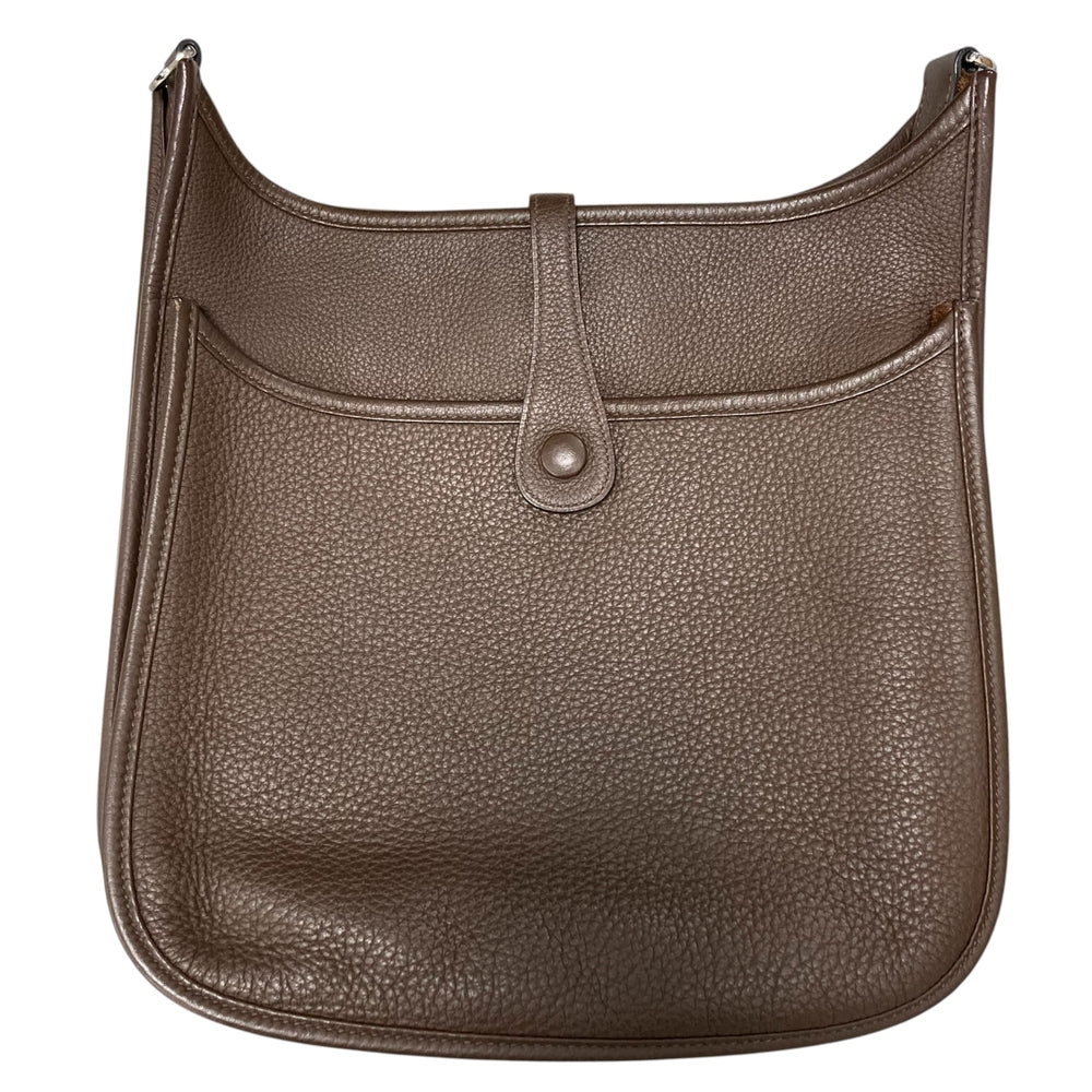 HERMES エルメス ショルダーバッグ エブリン3PM Evelyne □M刻印 レザー ブラウン 茶 シルバー金具 レディース 2009年【中古品】