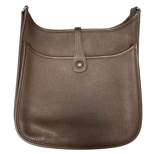 HERMES エルメス ショルダーバッグ エブリン3PM Evelyne □M刻印 レザー ブラウン 茶 シルバー金具 レディース 2009年【中古品】
