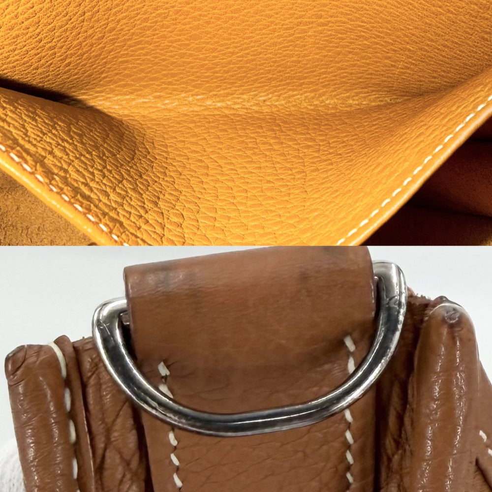 HERMES エルメス ショルダーバッグ エブリン１PM Evelyne □L刻印 レザー ブラウン 茶 シルバー金具 レディース 2008年【中古品】