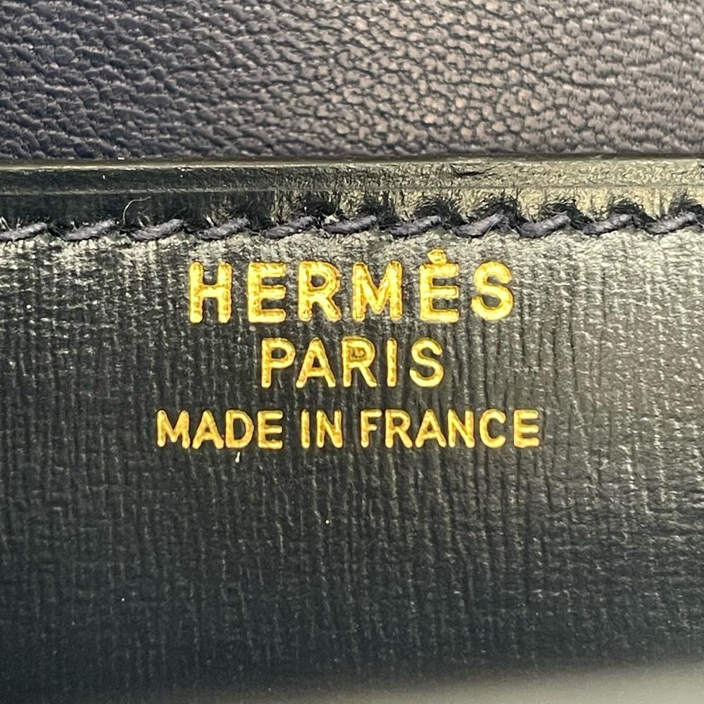 HERMES エルメス ショルダーバッグ セクアナ22 ワンショルダー ヴィンテージ ⚪︎N刻印 レザー ブルー 青 ゴールド金具 レディース 1984年【中古品】