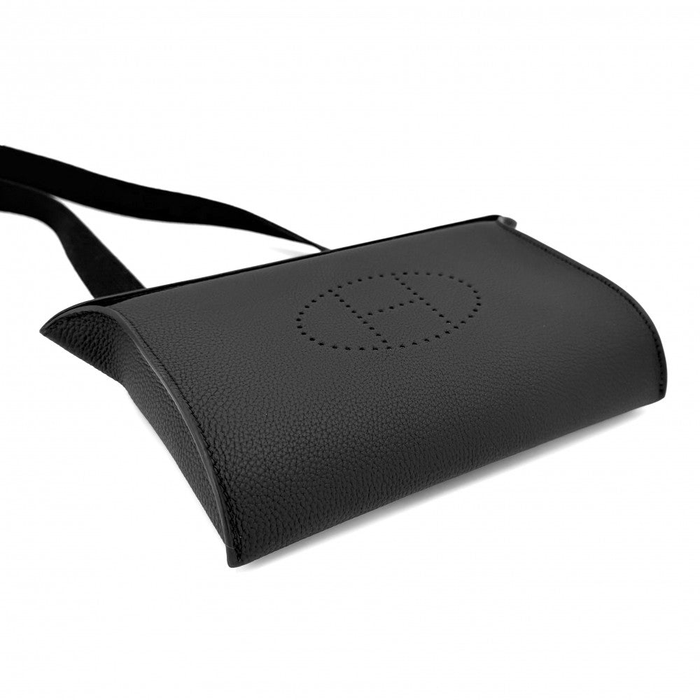 HERMES エルメス ショルダーバッグ ヴィドポッシュ ボディバッグ K刻印 レザー ブラック 黒 シルバー金具 ユニセックス 2025年【中古品】