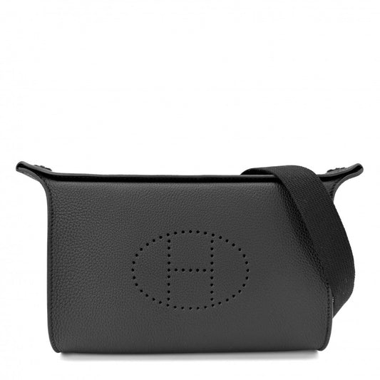 HERMES エルメス ショルダーバッグ ヴィドポッシュ ボディバッグ K刻印 レザー ブラック 黒 シルバー金具 ユニセックス 2025年【中古品】