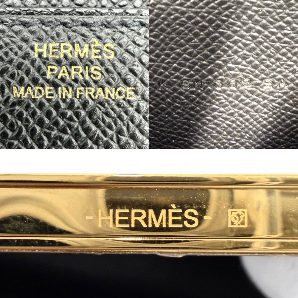 HERMES エルメス ショルダーバッグ コンスタンスロング　トゥーゴー ショルダーウォレット ロングウォレット 長財布 K刻印 ヴォーエプソン ブラック 黒 ゴールド金具 レディース 2025年【中古品】