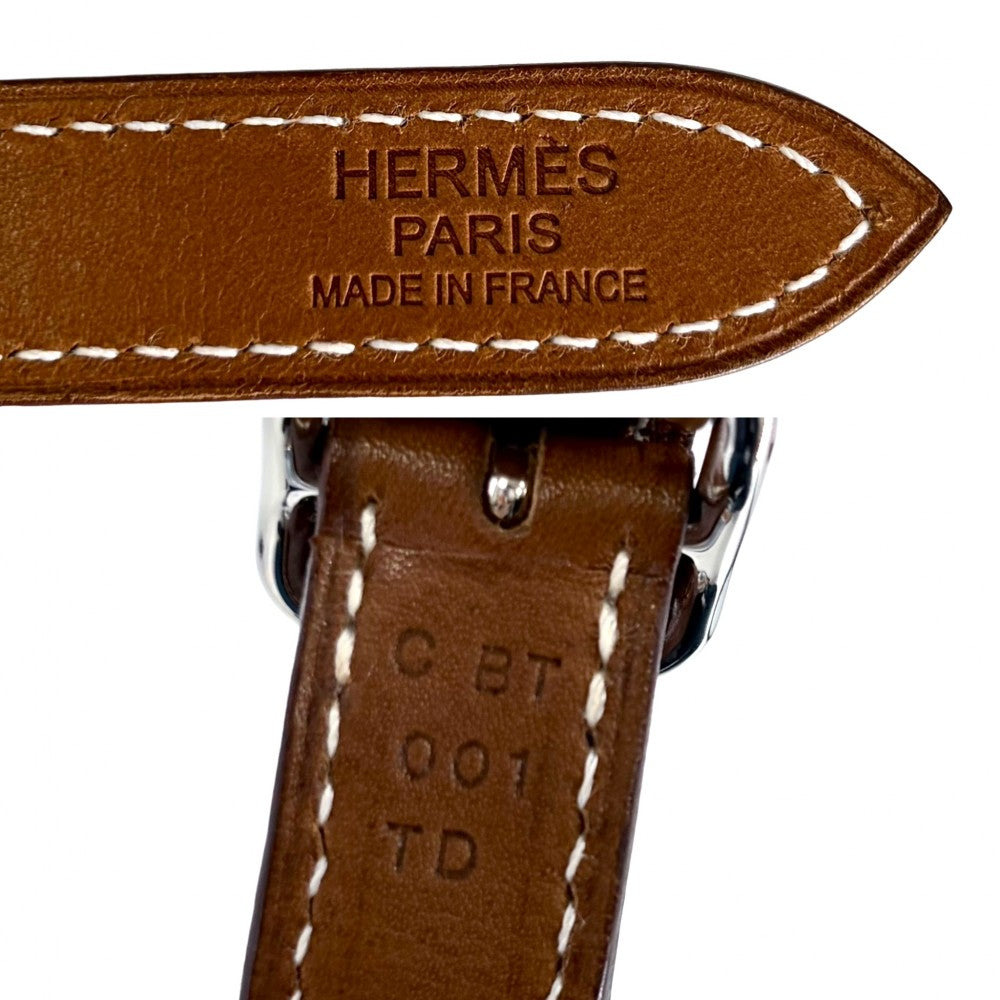 HERMES エルメス ショルダーバッグ シルキーシティMM ローブデュソワール ポーチ付き C刻印 レザー シルク ブルー 青 シルバー金具 レディース 2018年【中古品】