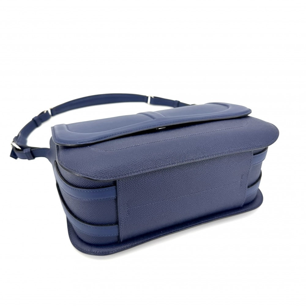 HERMES エルメス ショルダーバッグ ハーネス X刻印 スイフト エプソン ブルー 青 シルバー金具 レディース 2016年【中古品】