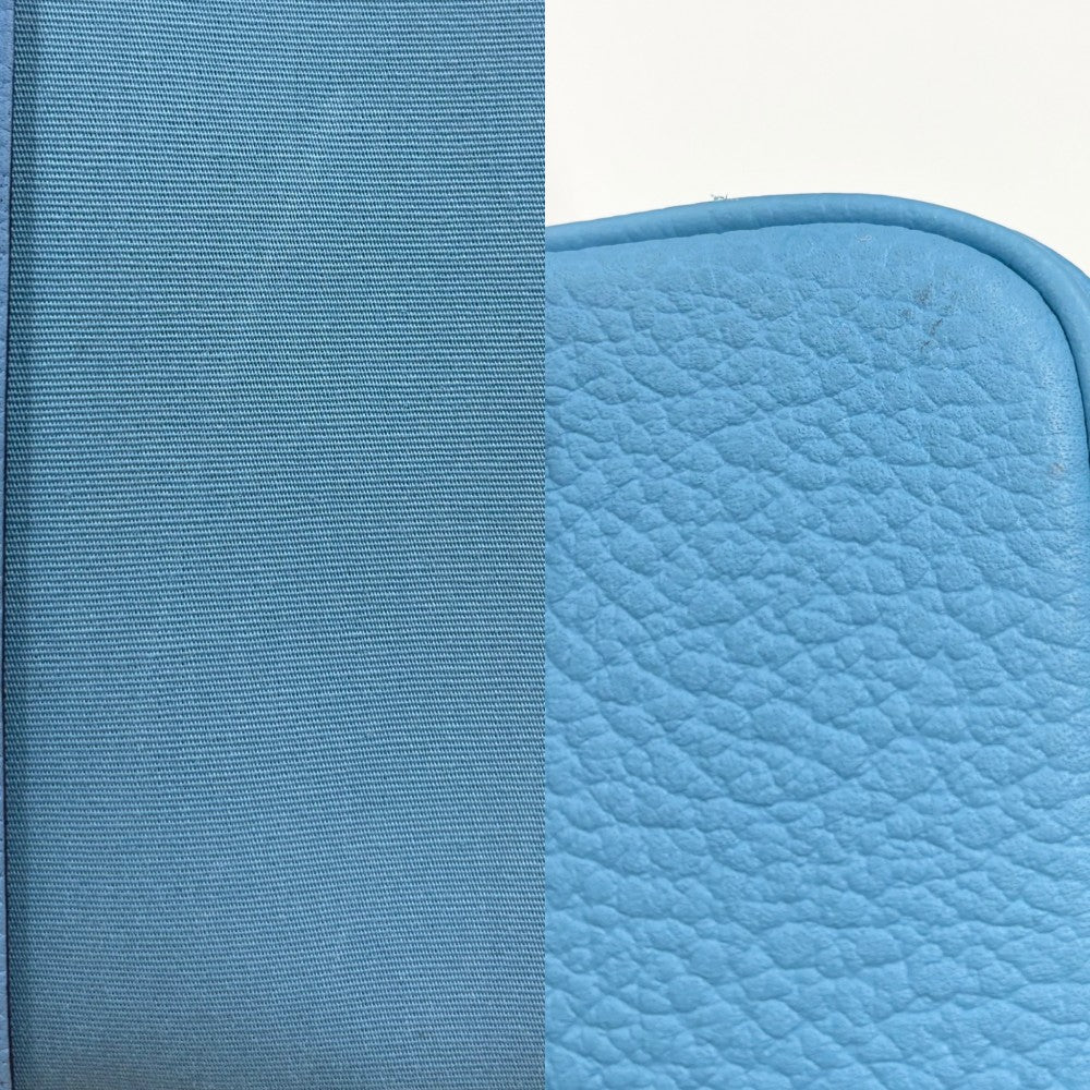 HERMES エルメス ハンドバッグ ガーデンパーティPM トートバッグ 鞄 かばん D刻印 ネゴンダ トワルオフィシェ ブルー系 シルバー金具 レディース 2019年【中古品】