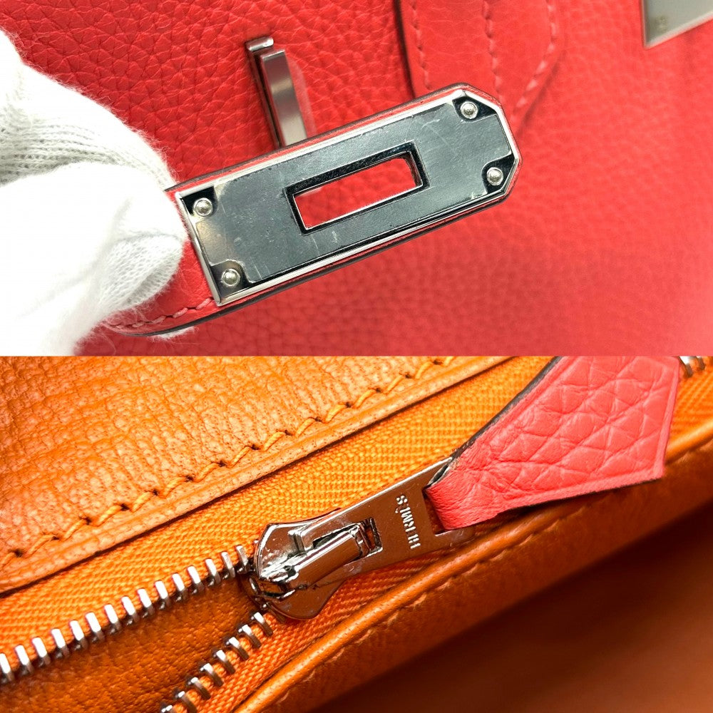 【開店SALE】 HERMES エルメス ハンドバッグ バーキン30 内縫い 鞄 かばん Z刻印 レザー ピンク系 シルバー金具 レディース 2021年【中古品】