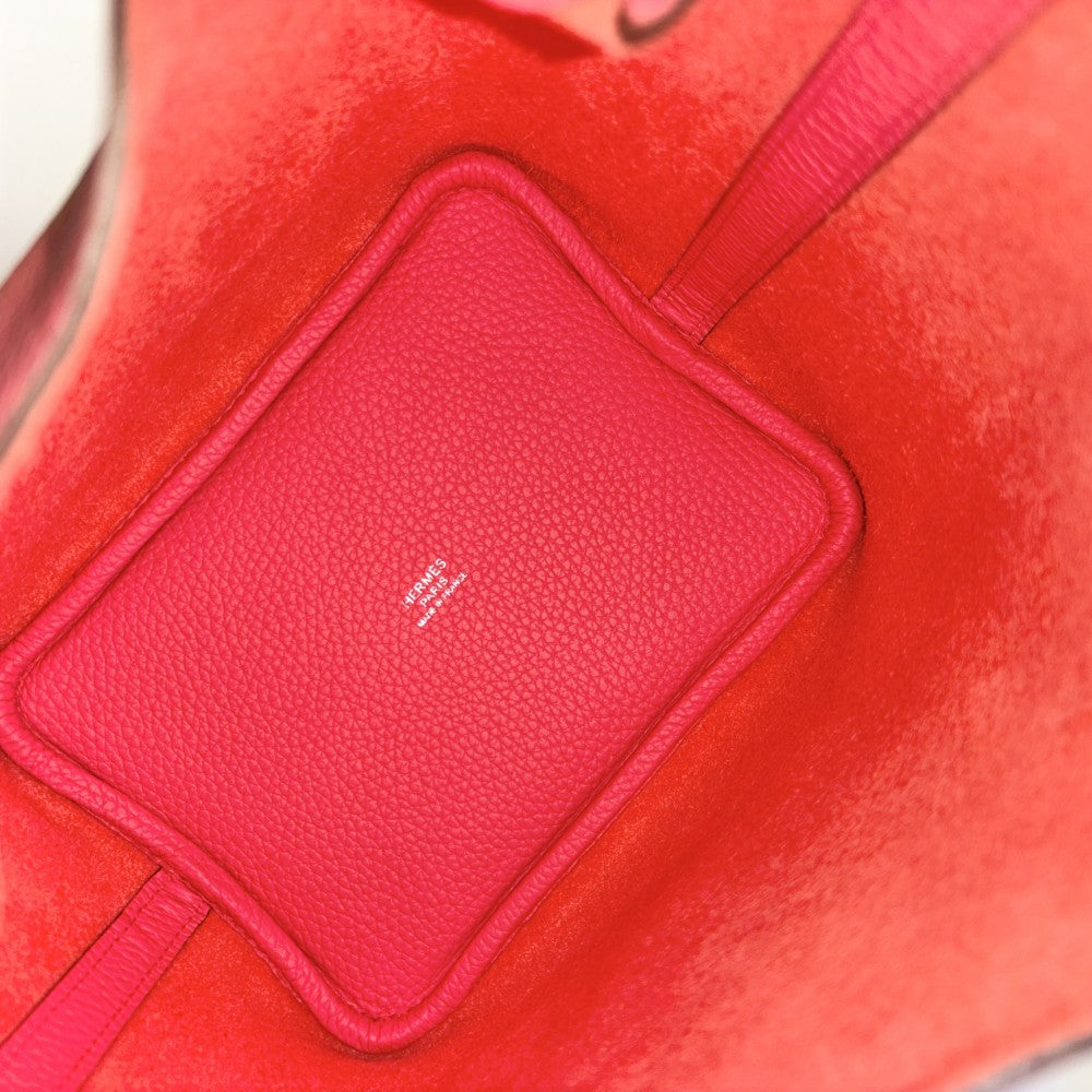 HERMES エルメス ハンドバッグ ピコタンロックPM 鞄 かばん W トリヨン レッド系 シルバー金具 レディース 2024年【中古品】