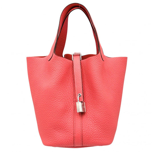 【開店SALE】 HERMES エルメス ハンドバッグ ピコタンロックPM 鞄 かばん W トリヨン レッド系 シルバー金具 レディース 2024年【中古品】