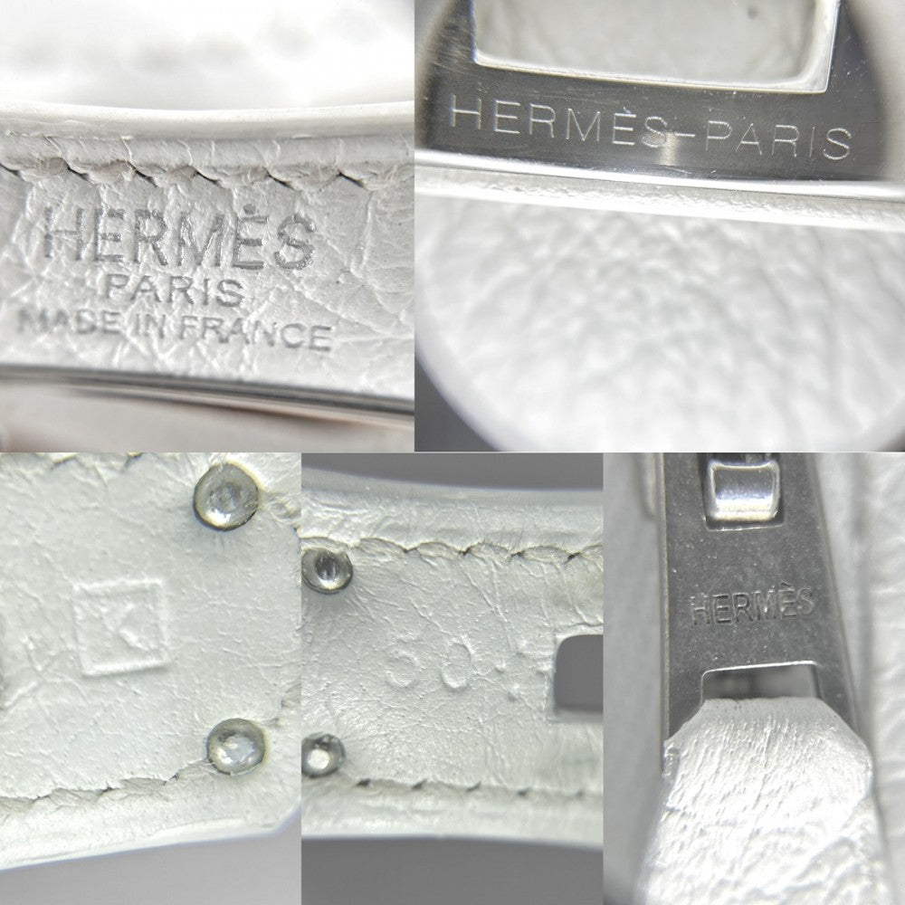 【開店SALE】 HERMES エルメス 2WAY ケリー28 ハンドバッグ ショルダーバッグ 内縫い □K刻印 トリヨンクレマンス ホワイト 白 シルバー金具 レディース 2007年【中古品】