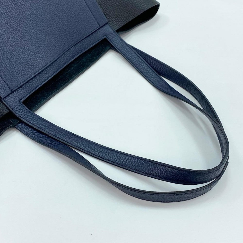 HERMES エルメス トートバッグ カバセリエ46 ハンドバッグ 大容量 Z刻印 レザー ネイビー 紺 ブラック 黒 ユニセックス【中古品】