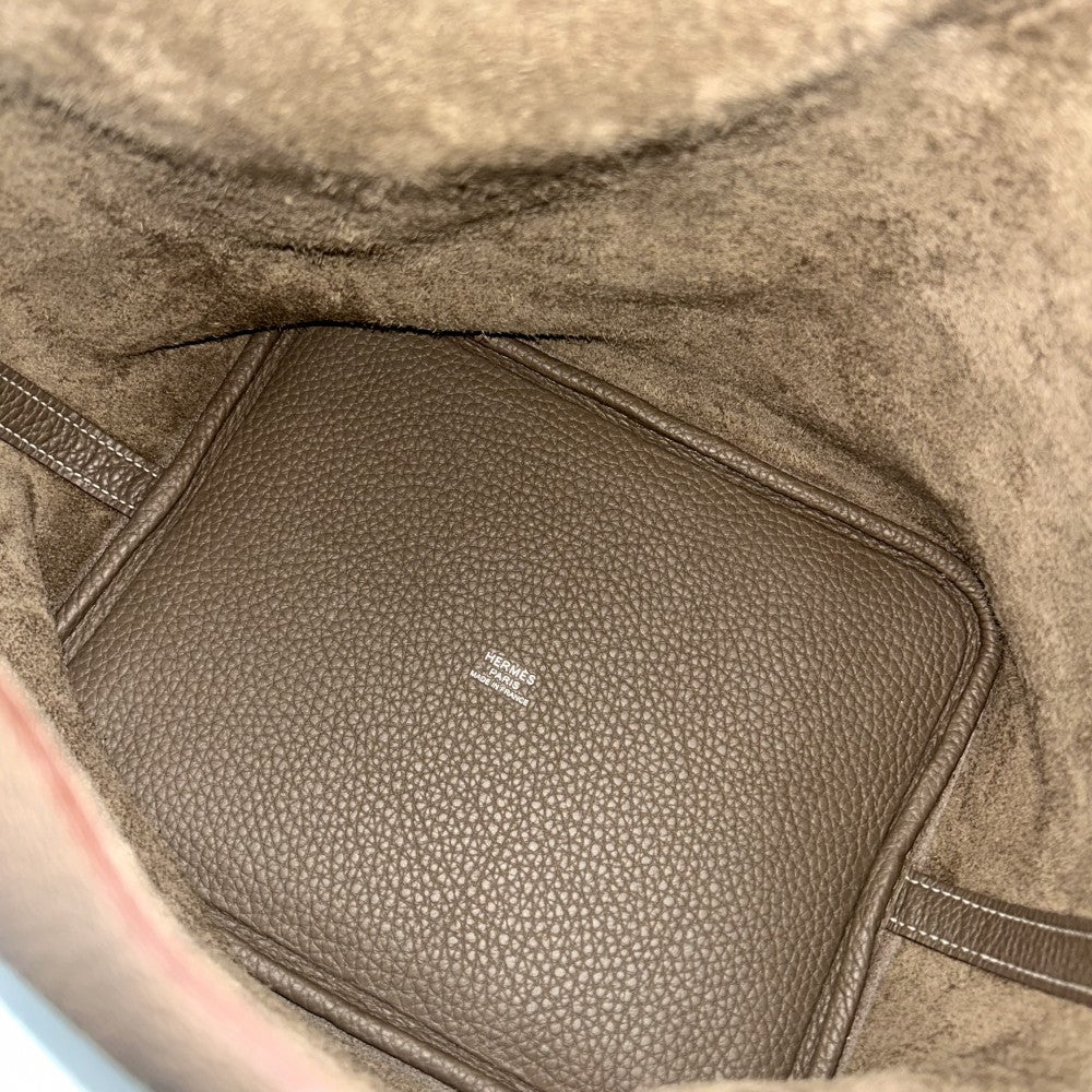 【開店SALE】 HERMES エルメス ハンドバッグ ピコタンロックMM ブラウン Y刻印 トリヨンクレマンス エトゥープ シルバー金具 レディース 2020年【中古品】