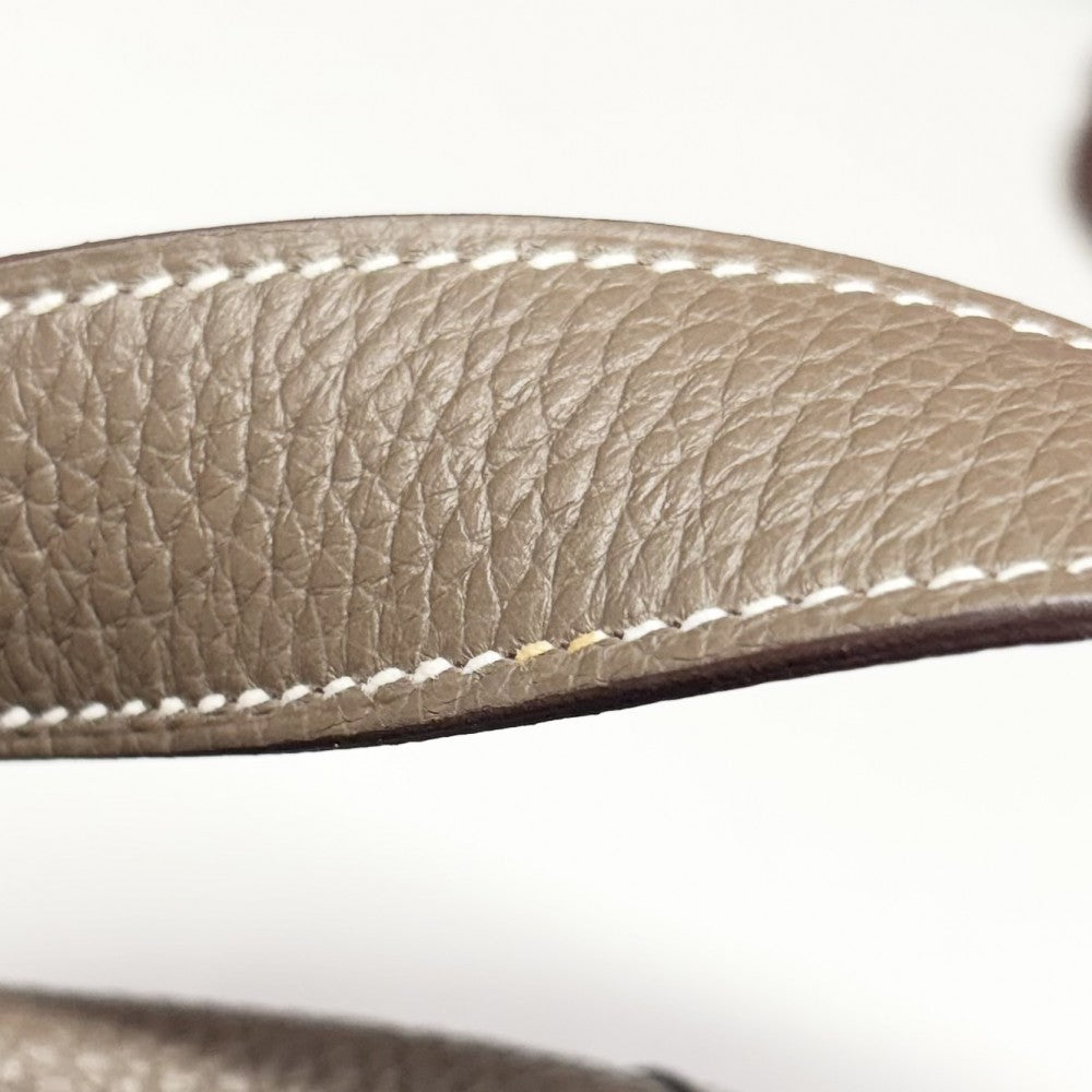 【開店SALE】 HERMES エルメス ハンドバッグ ピコタンロックMM ブラウン Y刻印 トリヨンクレマンス エトゥープ シルバー金具 レディース 2020年【中古品】