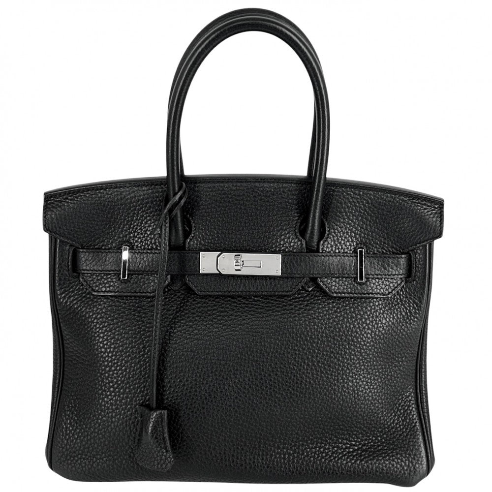 【開店SALE】 HERMES エルメス ハンドバッグ バーキン30 内縫い かばん T刻印 レザー ブラック 黒 シルバー金具 レディース 2015年【中古品】