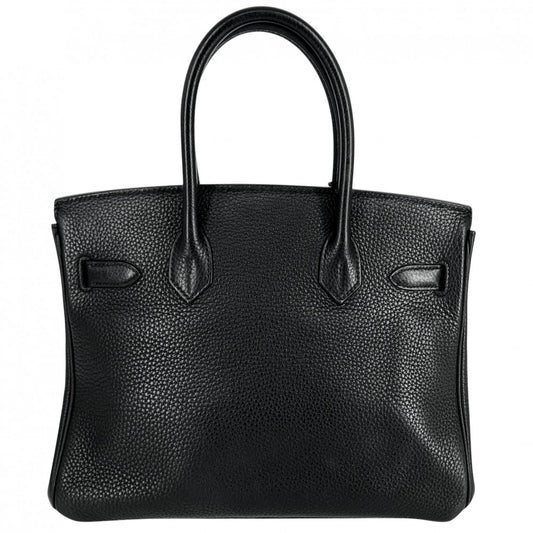 【開店SALE】 HERMES エルメス ハンドバッグ バーキン30 内縫い かばん T刻印 レザー ブラック 黒 シルバー金具 レディース 2015年【中古品】