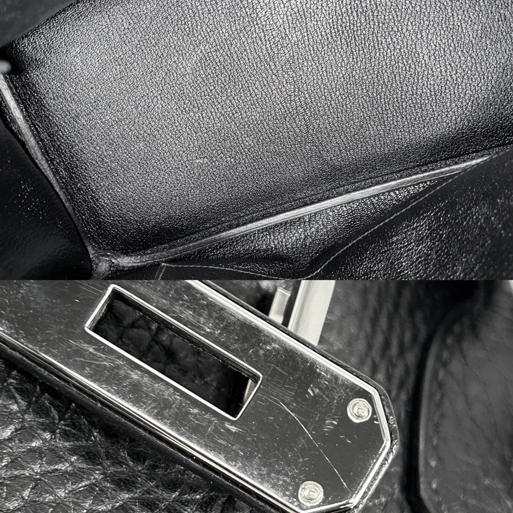【開店SALE】 HERMES エルメス ハンドバッグ バーキン30 内縫い かばん T刻印 レザー ブラック 黒 シルバー金具 レディース 2015年【中古品】